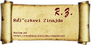 Ráczkevi Zinajda névjegykártya